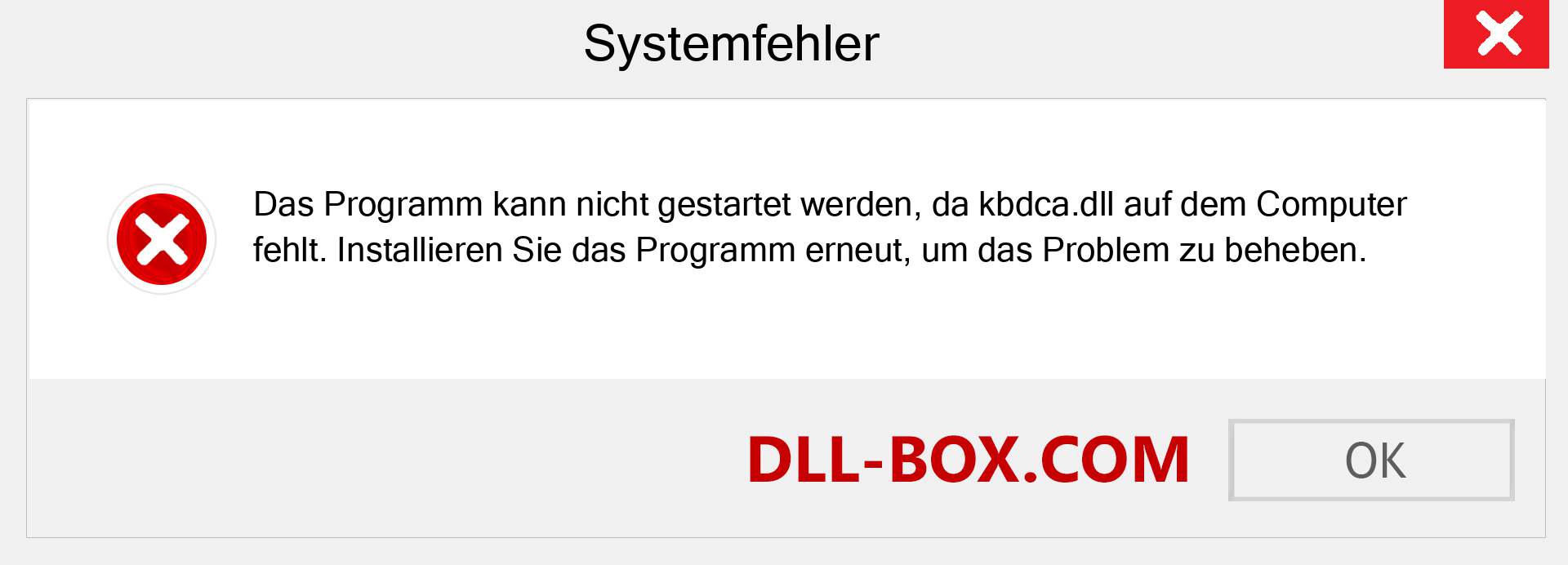 kbdca.dll-Datei fehlt?. Download für Windows 7, 8, 10 - Fix kbdca dll Missing Error unter Windows, Fotos, Bildern